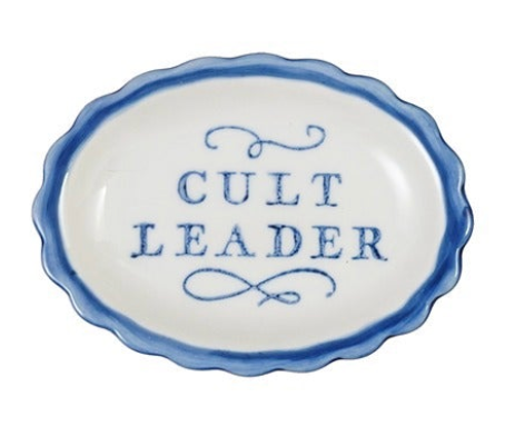 Stoneware Scalloped Dish with Saying