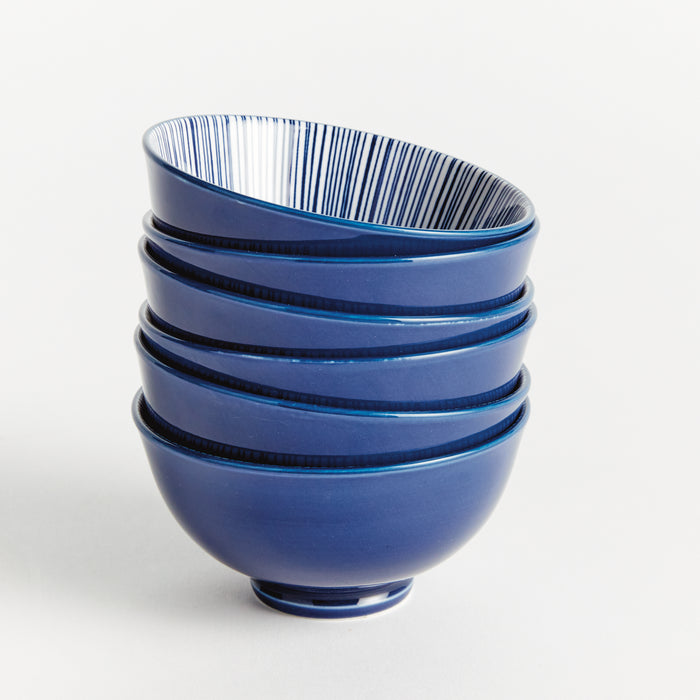 Stria 4.75" Bowls, Set Of 6 - View 3