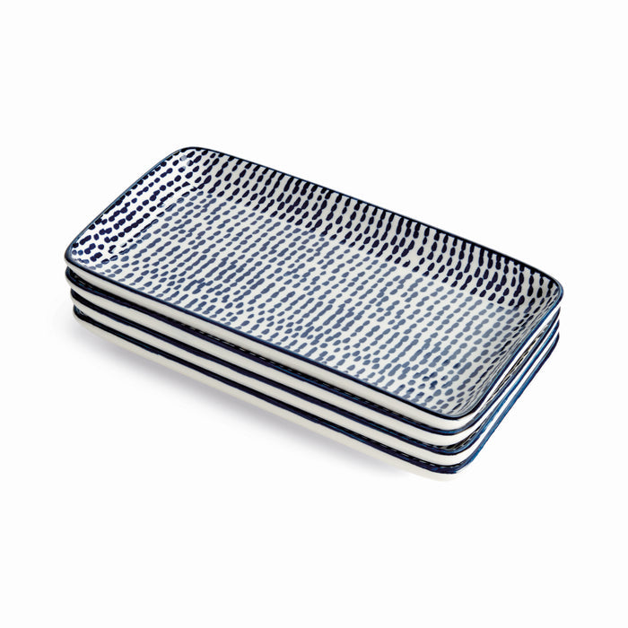 Stria Speckled 8" Trays, Set Of 4