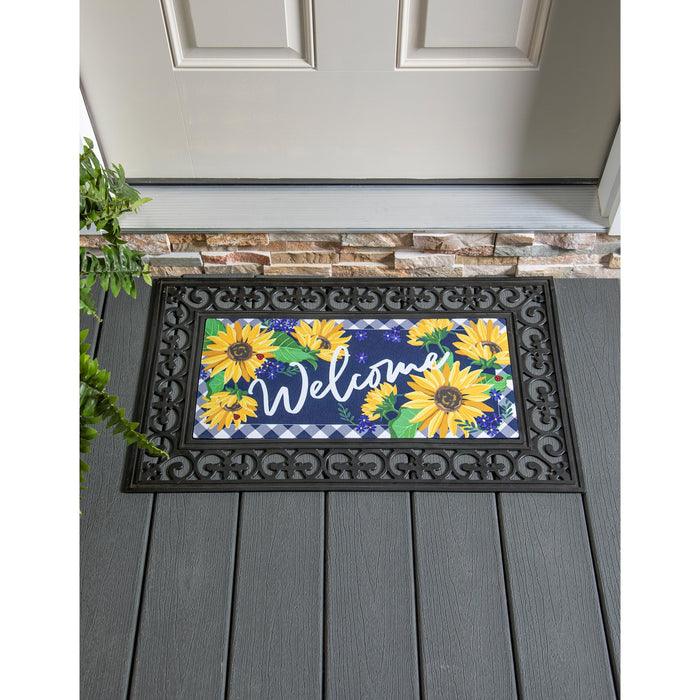 Sunflower Welcome Sassafras Switch Mat by Evergreen - view 2