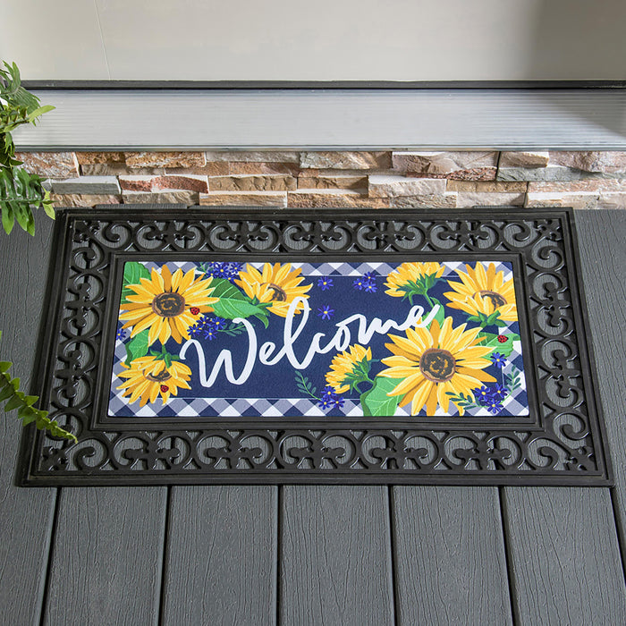 Sunflower Welcome Sassafras Switch Mat by Evergreen - view 3