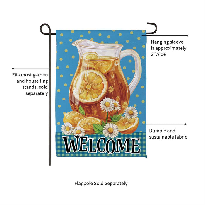 Sweet Tea Welcome Suede Garden Flag by Evergreen - view 3