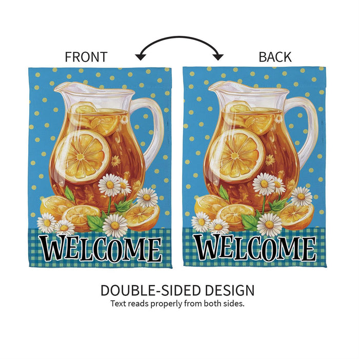 Sweet Tea Welcome Suede Garden Flag by Evergreen - view 4