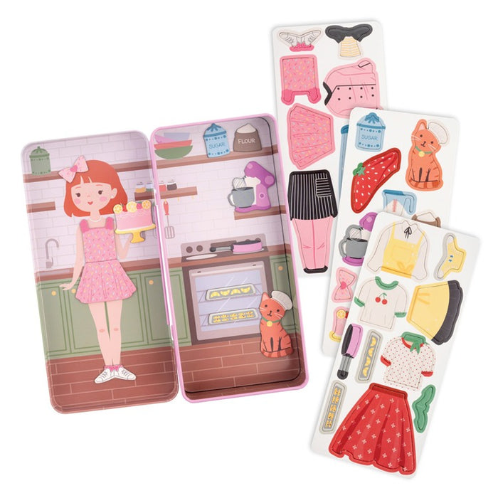 TALL TRAVEL TIN MAGNETIC DRESS UP BAKER by STEPHEN JOSEPH