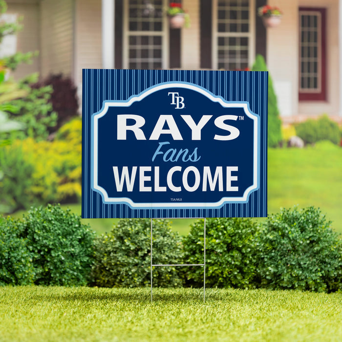 Tampa Bay Rays Coroplast Yard Sign, "Fans Welcome"