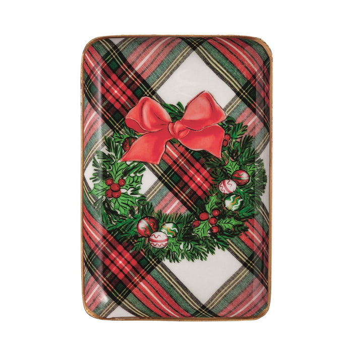 Tartan Tidbit Tray by Mud Pie