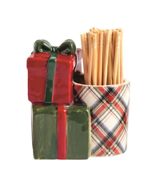 Tartan Toothpick Caddy Sets by Mud Pie
