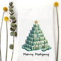 TEA TOWEL: MERRY MAHJ TILE TREE - A. Dodson's