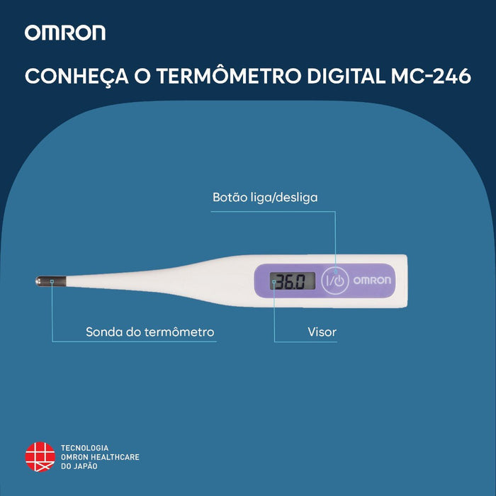 Termômetro Digital Violeta Omron MC-246-BRV - FisioStore