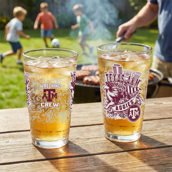 Texas A&M 16oz Glass Pint