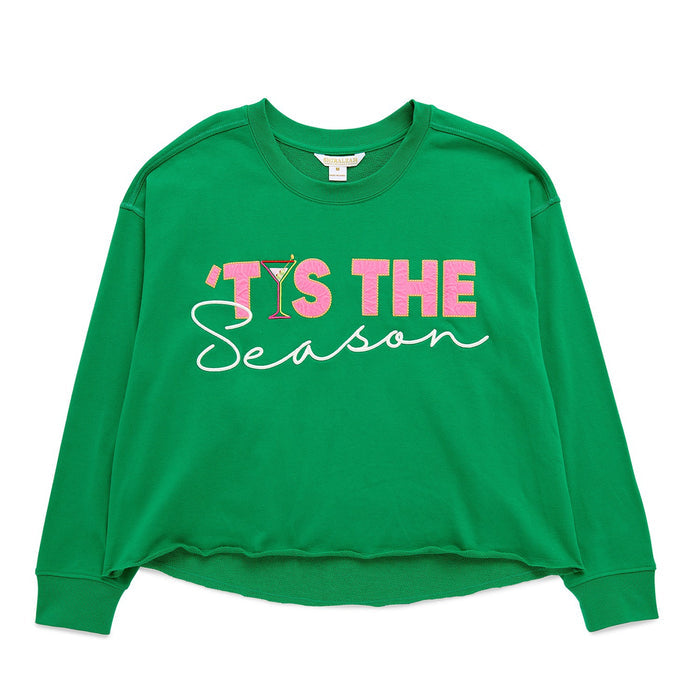 ASST/8 "TIS THE SEASON" LOUNGE SWEATSHIRTS,GREEN
