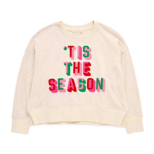 ASST/8 "TIS THE SEASON" RELAXED SWEATSHIRTS,CREAM
