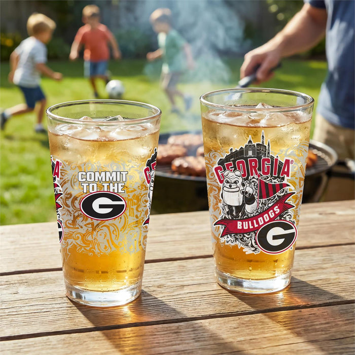 University of Georgia 16oz Glass Pint