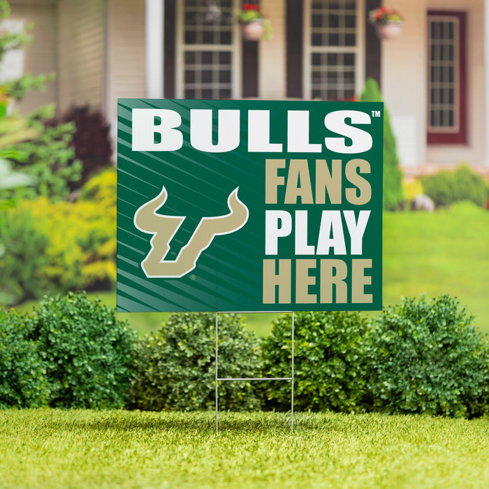 University of South Florida Coroplast Yard Sign "Fans Play Here"