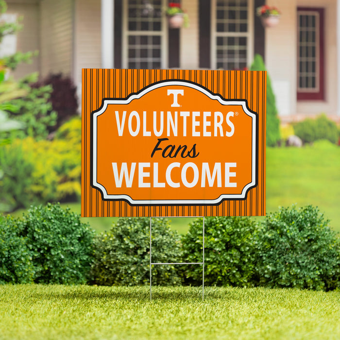 University of Tennessee Coroplast Yard Sign, "Fans Welcome"