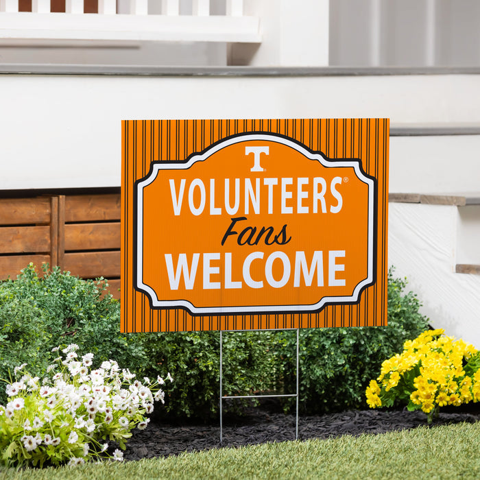 University of Tennessee Coroplast Yard Sign, "Fans Welcome"