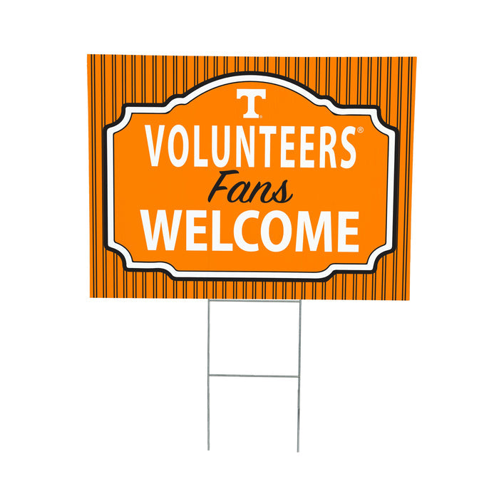 University of Tennessee Coroplast Yard Sign, "Fans Welcome"