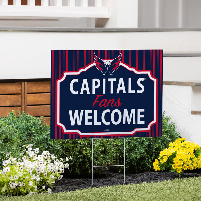 Washington Capitals Coroplast Yard Sign, "Fans Welcome"
