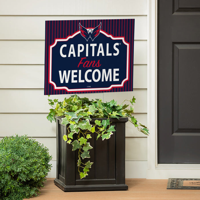 Washington Capitals Coroplast Yard Sign, "Fans Welcome"
