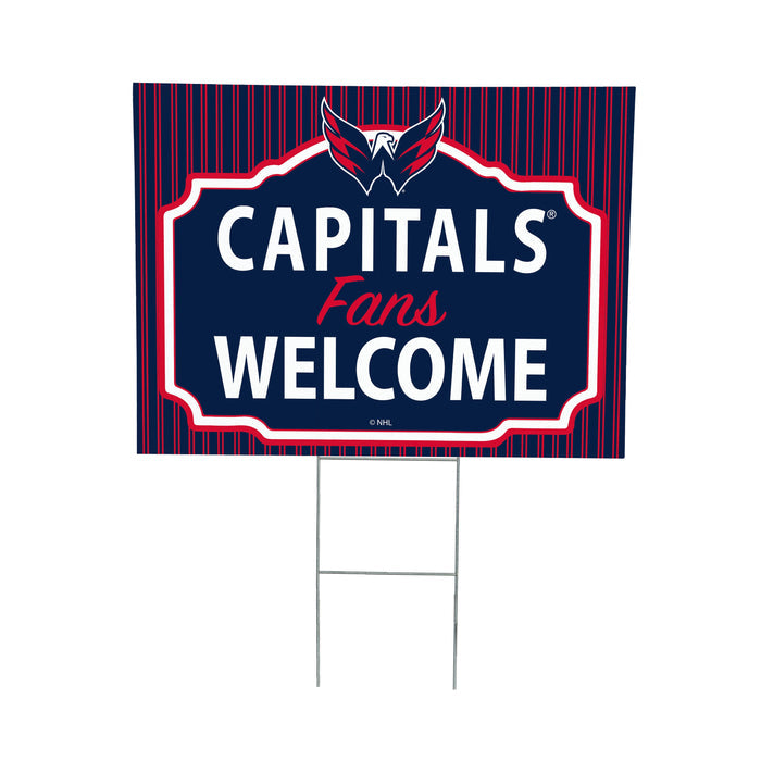 Washington Capitals Coroplast Yard Sign, "Fans Welcome"