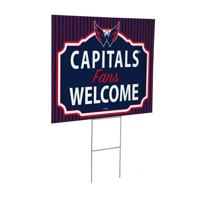 Washington Capitals Coroplast Yard Sign, "Fans Welcome"