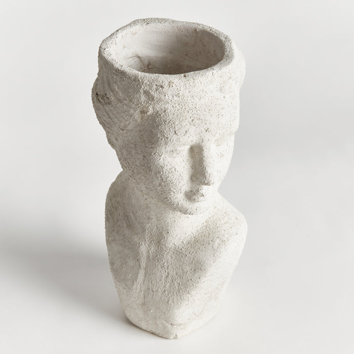 Weathered Garden Female Bust Planter - View 2