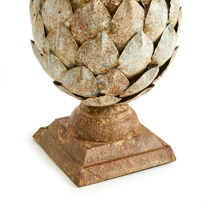 Weathered Metal Artichoke Finial Small - View 4