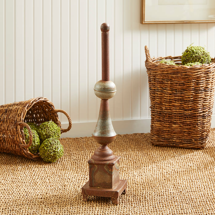 Weathered Metal Ornate Finial - View 4