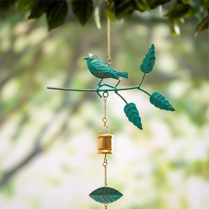 What She Shed Outdoor Hanging Décor, Metal Bird and Flowers