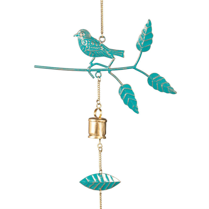 What She Shed Outdoor Hanging Décor, Metal Bird and Flowers