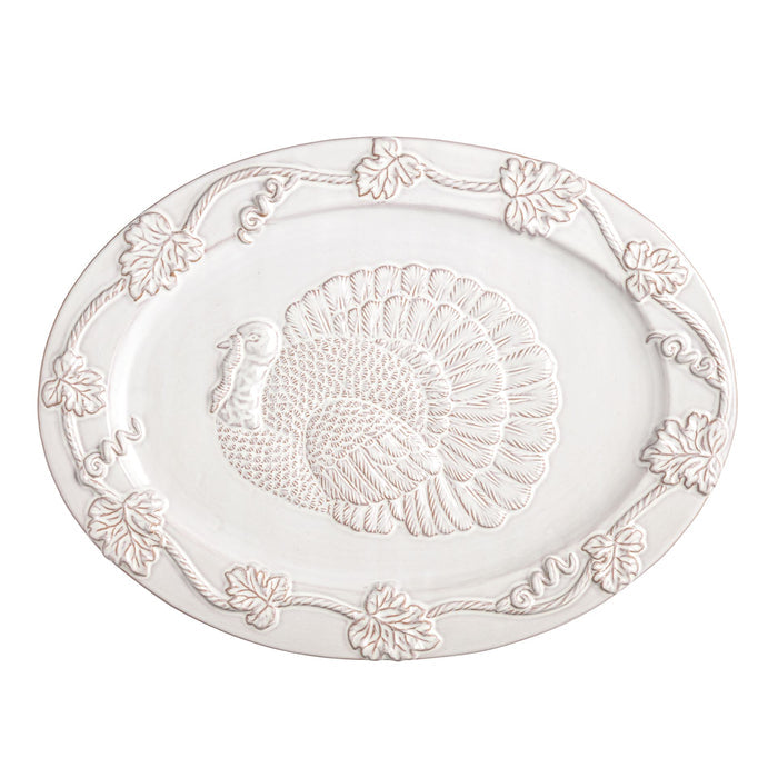 White Turkey Platter by Mud Pie