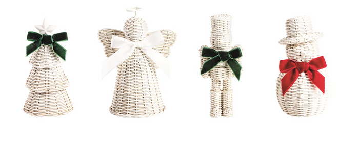Wicker Resin Small Sitters by Mud Pie