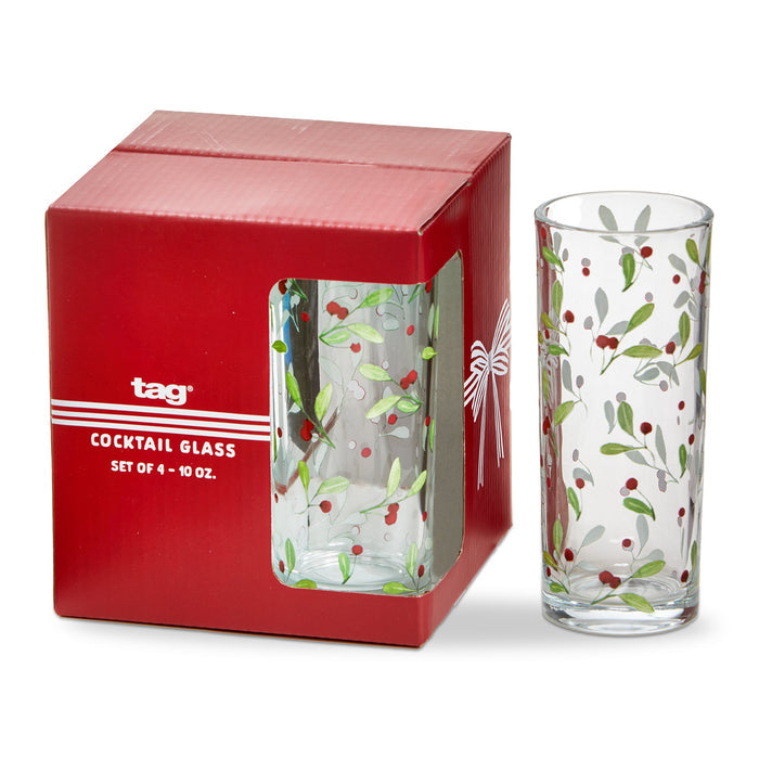 Winter Berries Drinks Glass S/4