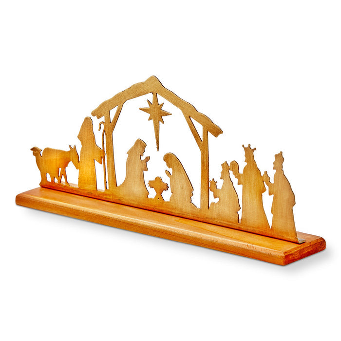 Wood And Metal Nativity Scene Decor