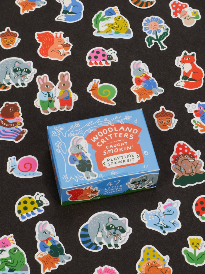 Woodland Critters Caught Smokin' Playtime Sticker Set - A. Dodson's