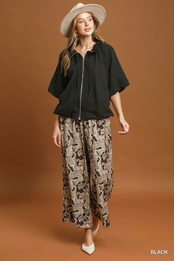 Zoey Zip-Front Bomber Jacket